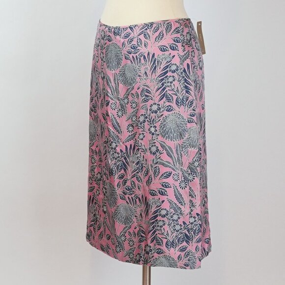 J Crew X Abigail Borg Silk Slip Skirt Prairie Rose - Size 6 - NWT - Picture 2 of 6